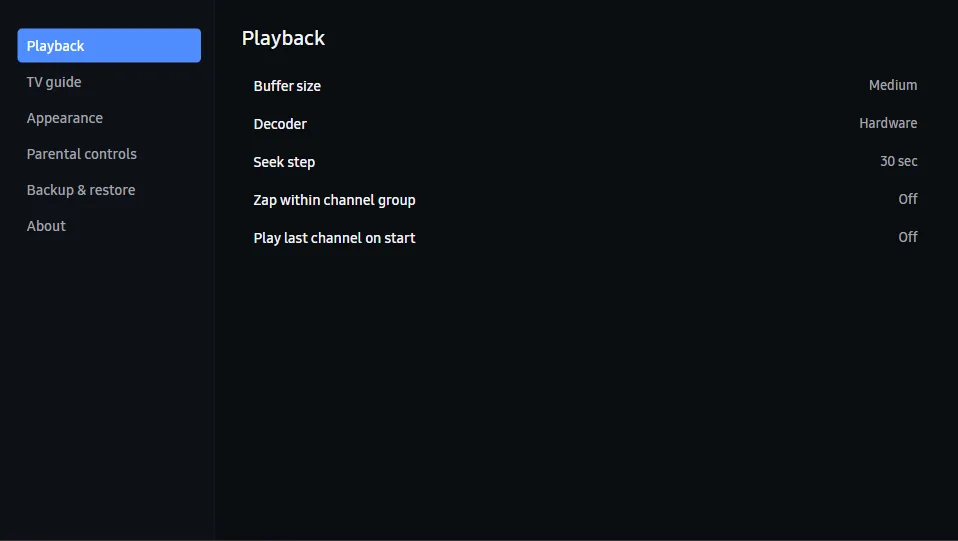 KPlayer — Settings